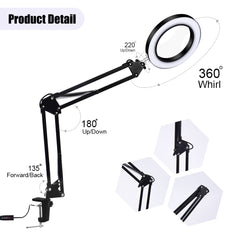USB Desktop LED Magnifying Lamp for Electronics Repair