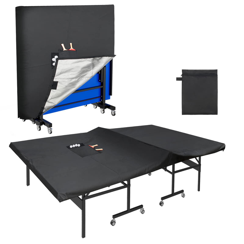 Ping Pong Table Cover Table Tennis Table Cover Coolrunner Ping pong Cover Waterproof Indoor & Outdoor 420D Oxford Fabric Table Tennis Cover for Both Folding Tables & Flat Tables