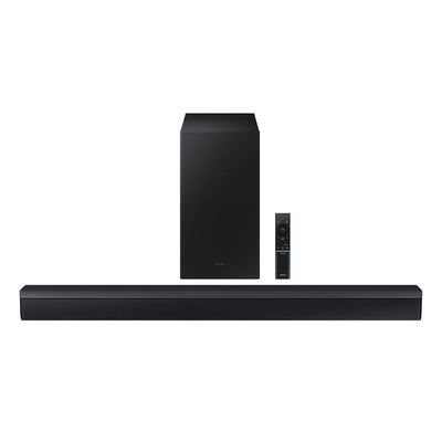 SAMSUNG HW-C450 2.1ch Soundbar w/DTS Virtual X Subwoofer Included Bass Boost Adaptive Sound Lite Game Mode Bluetooth Wireless Surround Sound Compatible